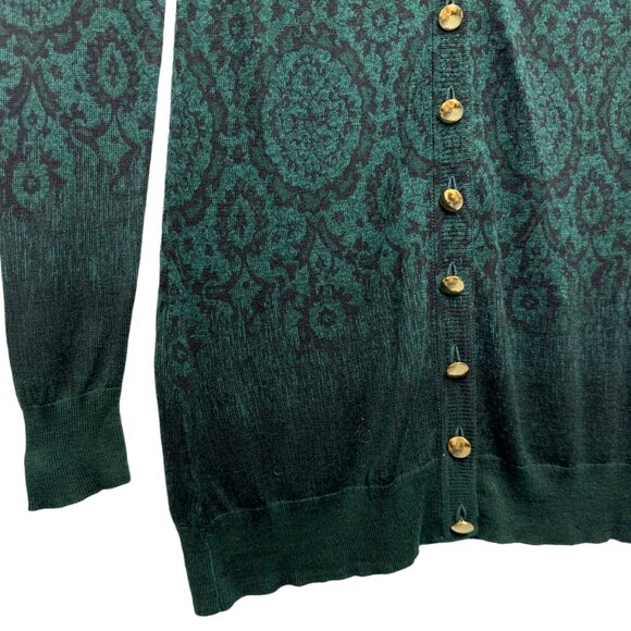 Worth 100% Wool Knit Floral Sweater Cardigan Jacket Coat - Picture 6 of 12